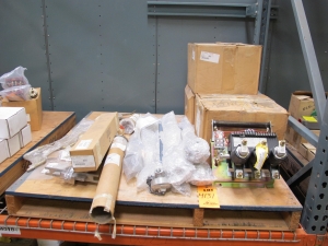 LOT TO INCLUDE: (7) THERMOCOUPLES, 18-1/2" DESIGN LENGTH, 3/16 SHEATH OD, UPPER INSUL BRG KIND, (1) ELECTRODE, REFERENCE KIND, ZINC MATERIAL. 4-3/8" LG SHIELD FOR USE IN CATHODIC PROTECTION IN WATER BOXES, (1) TOOL, DMF FILTER HANDLING KIND, (1) TOOL, DMF ADAPTER HANDLING KIND, (2) CRANKS, RACKING KIND, (3) ASSEMBLY, VACUUM BOTTLE KIND. FOR 480V/320A USAVAC VACUUM CONTACTOR, CONSISTS OF CONTACTOR MODULE ASSEMBLY, VACUUM BOTTLES AND390 OHM RESISTOR. LOADING & HANDLING FEE $15-4131